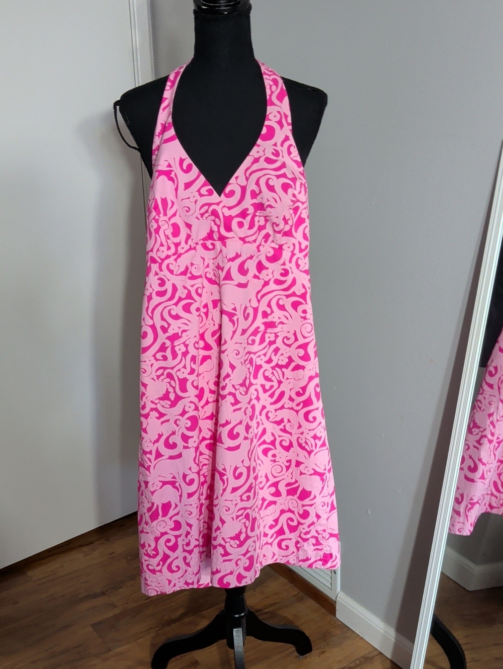 Lilly Pulitzer Size 12 Pink Patterned Halter Dress